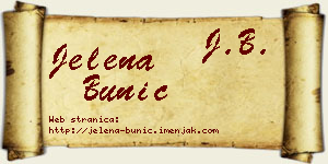 Jelena Bunić vizit kartica